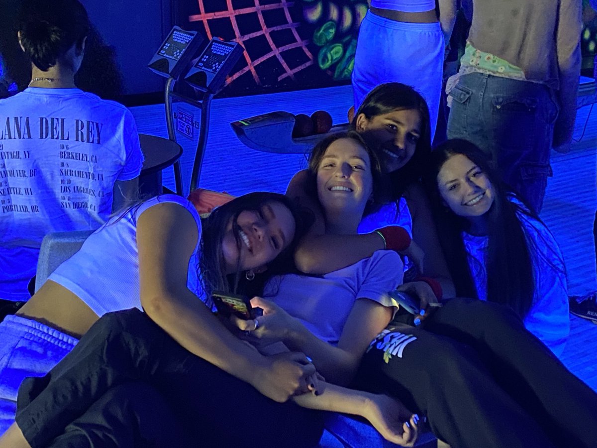 ⁦<a href="/YorkHouseSchool/">York House School</a>⁩ grads taking a break from bowling fun! #myYHS