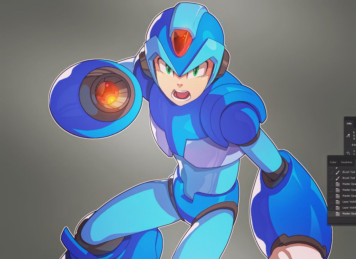 「Work in progress. Let's goooooo #megaman」|Edwin Huangのイラスト