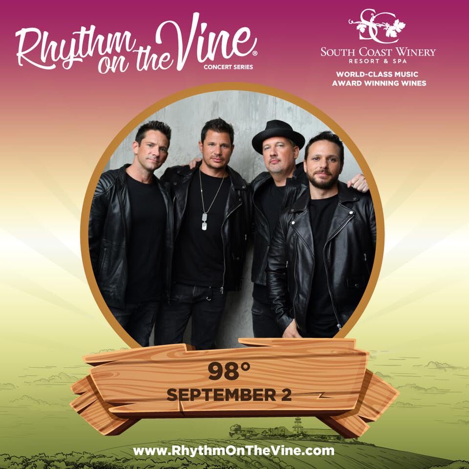 98 Degrees on X: Hey Southern California! We will be performing at South  Coast Winery in Temecula on September 2. Tickets are on sale now and we  hope to see you there!