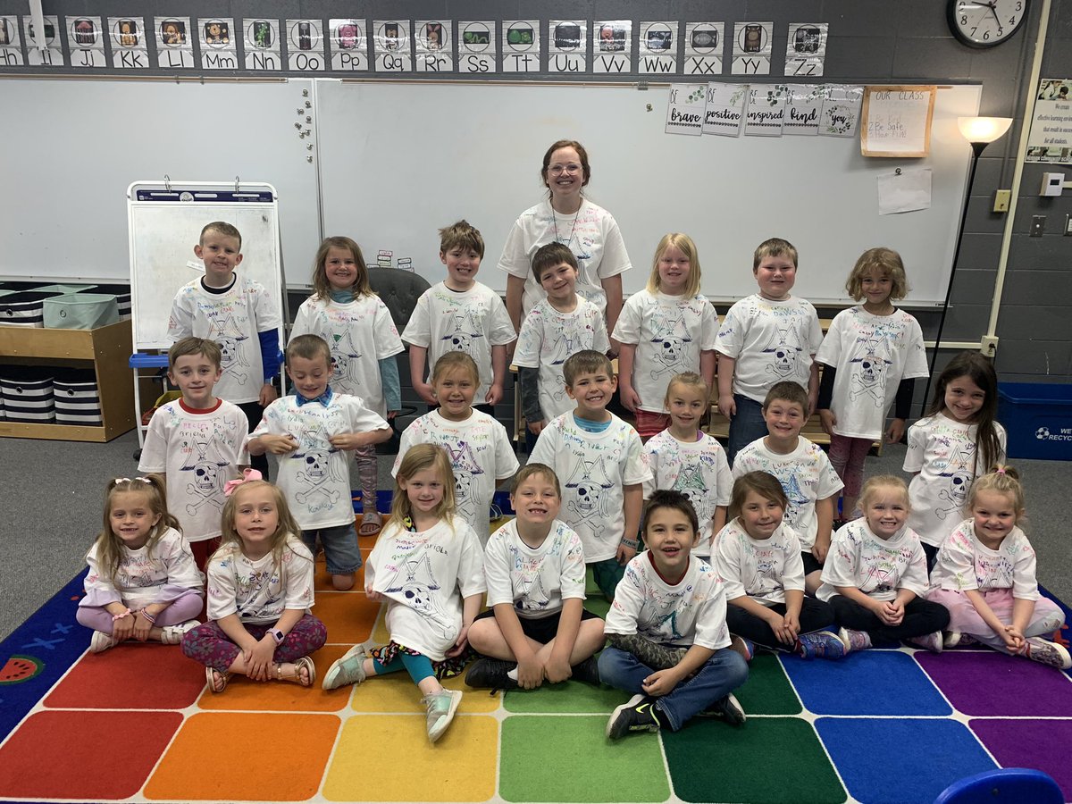 MrsDoland's tweet photo. My first class of kinders! So thankful for this group of kids that helped me survive my first year of teaching 🤍 https://t.co/pVDpd8sEQr