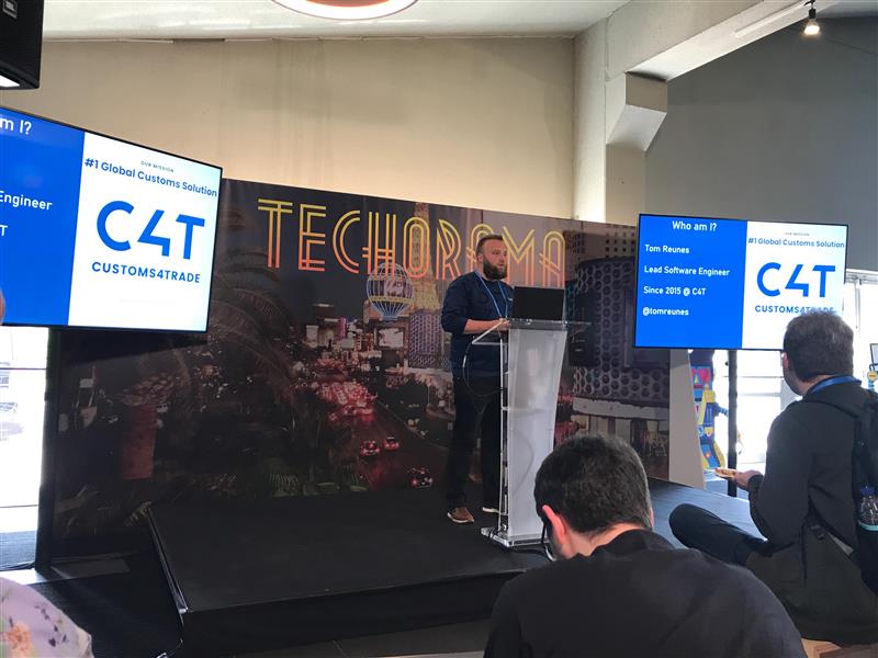 tomreunes's tweet photo. Today I had the please to give a short talk at @TechoramaBE about our software solution at @customs4trade. Had a blast! Thanks to all who joined! https://t.co/jS9sHmARhu