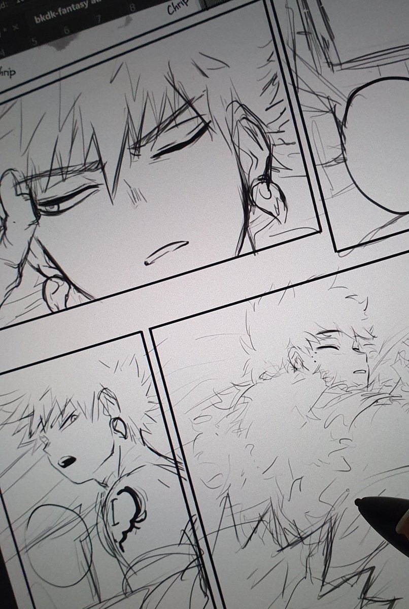 #WIP #workinprogress  A little short Bkdk Fantasy AU comic wip 🙈🧡💚 let's see if i can finish for tomorrow 😚 