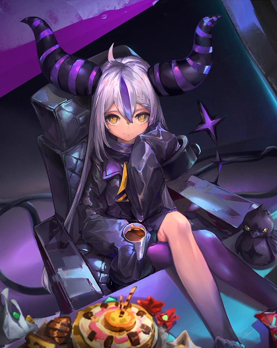 Happy birthday!!!🎉🎂🥳
💜YMD!

#laplus_grea
#laplus_artdesu 
#ラプラス・ダークネス生誕祭2022 