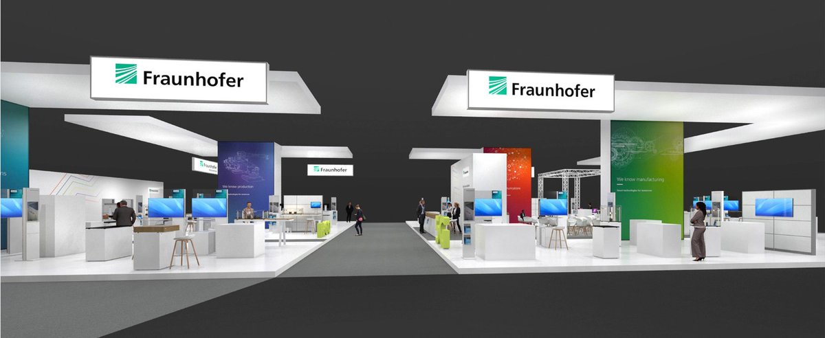 Fraunhofer's tweet image. Auf der @hannover_messe 2022 präsentiert die Fraunhofer-Gesellschaft vom 30.05 - 02.06.2022 einen umfassenden Überblick, wie die #Produktion der Zukunft aussieht: von #Wasserstofftechnologien über #CloudEdgeComputing bis #Adaptronik. fraunhofer.de/de/veranstaltu… #HM22 #WeKnowSolutions