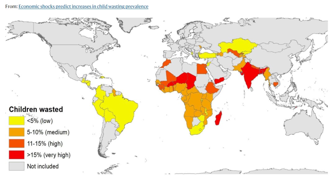 Economic shocks predict increases in prevalence of child acute #malnutrition

A 10% annual decline in national income increases moderate/severe wasting prevalence by 14.4–17.8%

go.nature.com/3NwOJ6r