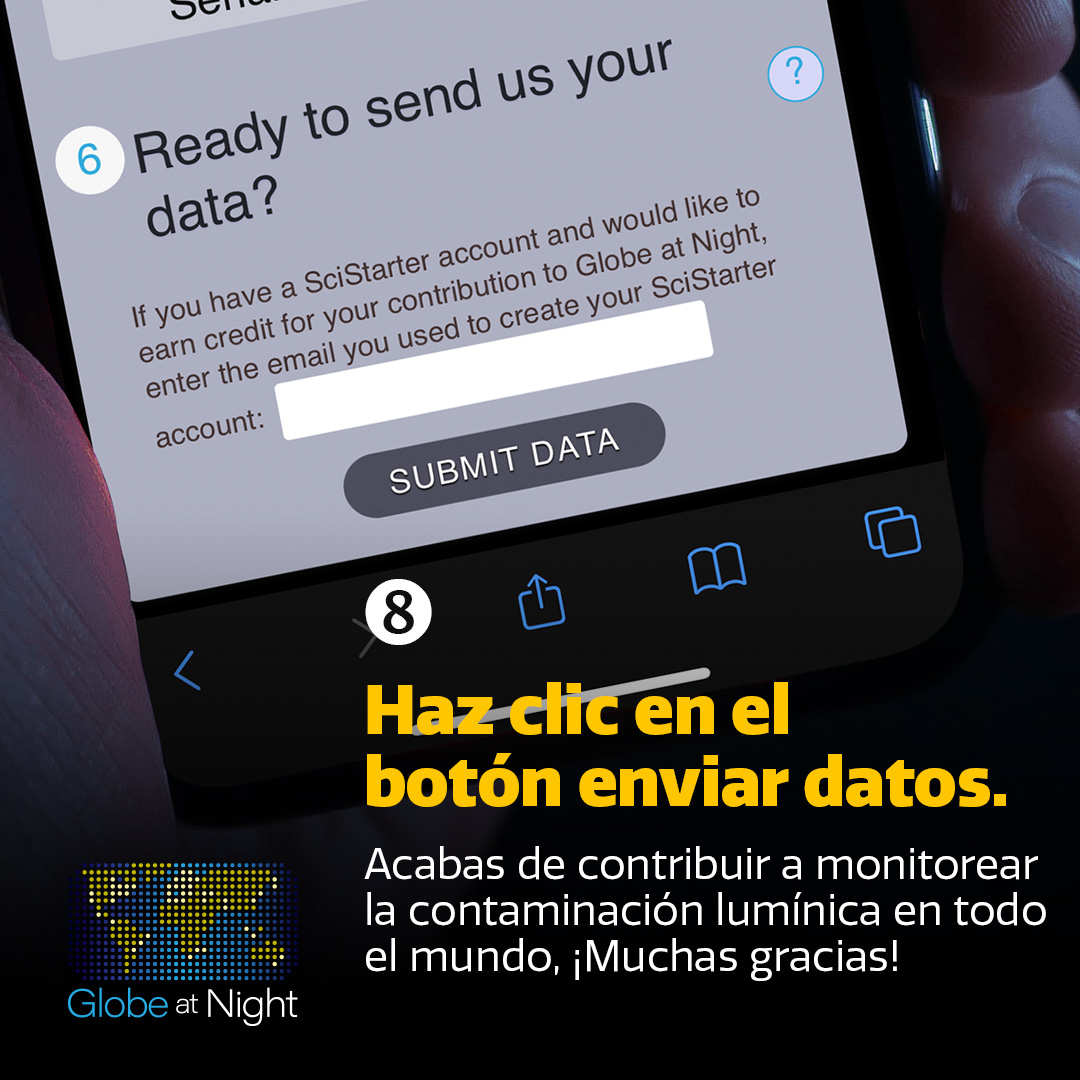 NOIRLabAstroES's tweet photo. Del 21 al 30 de mayo de 2022, ayuda a aumentar la conciencia pública sobre el impacto de la contaminación lumínica midiendo el brillo del cielo nocturno en tu área desde un computador, tablet o smartphone https://t.co/IhwNVXtT3T
#NOIRLab #NSFstories #Astronomía #GlobeAtNight https://t.co/WFO2akZxdt