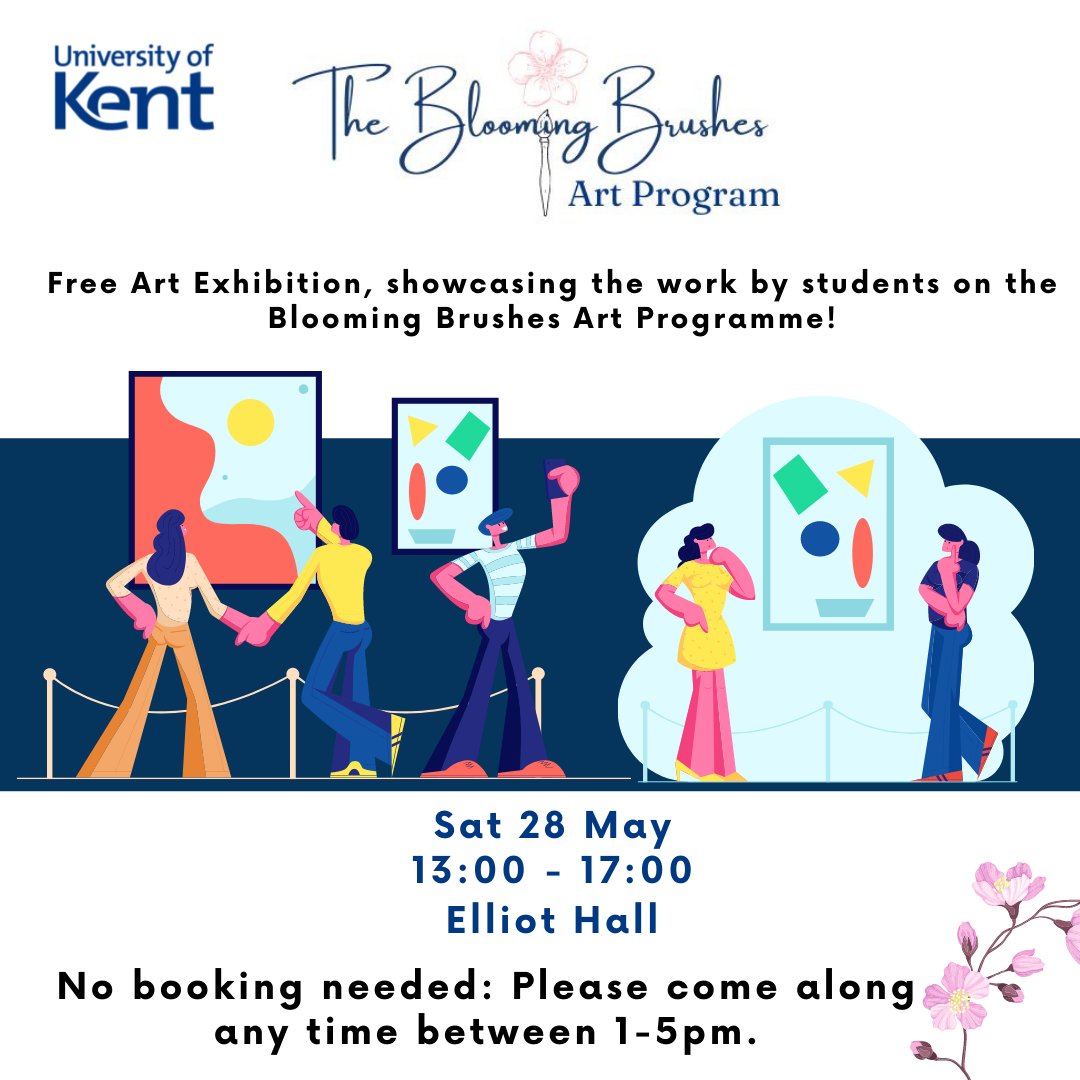 Explore the work Kent students in this free art exhibition!

This work is the culmination of the Blooming Brushes Art Project, where each attendee was asked to share their experiences and expressions of "Community". 

No booking needed! Come along any-time between 1-5pm.