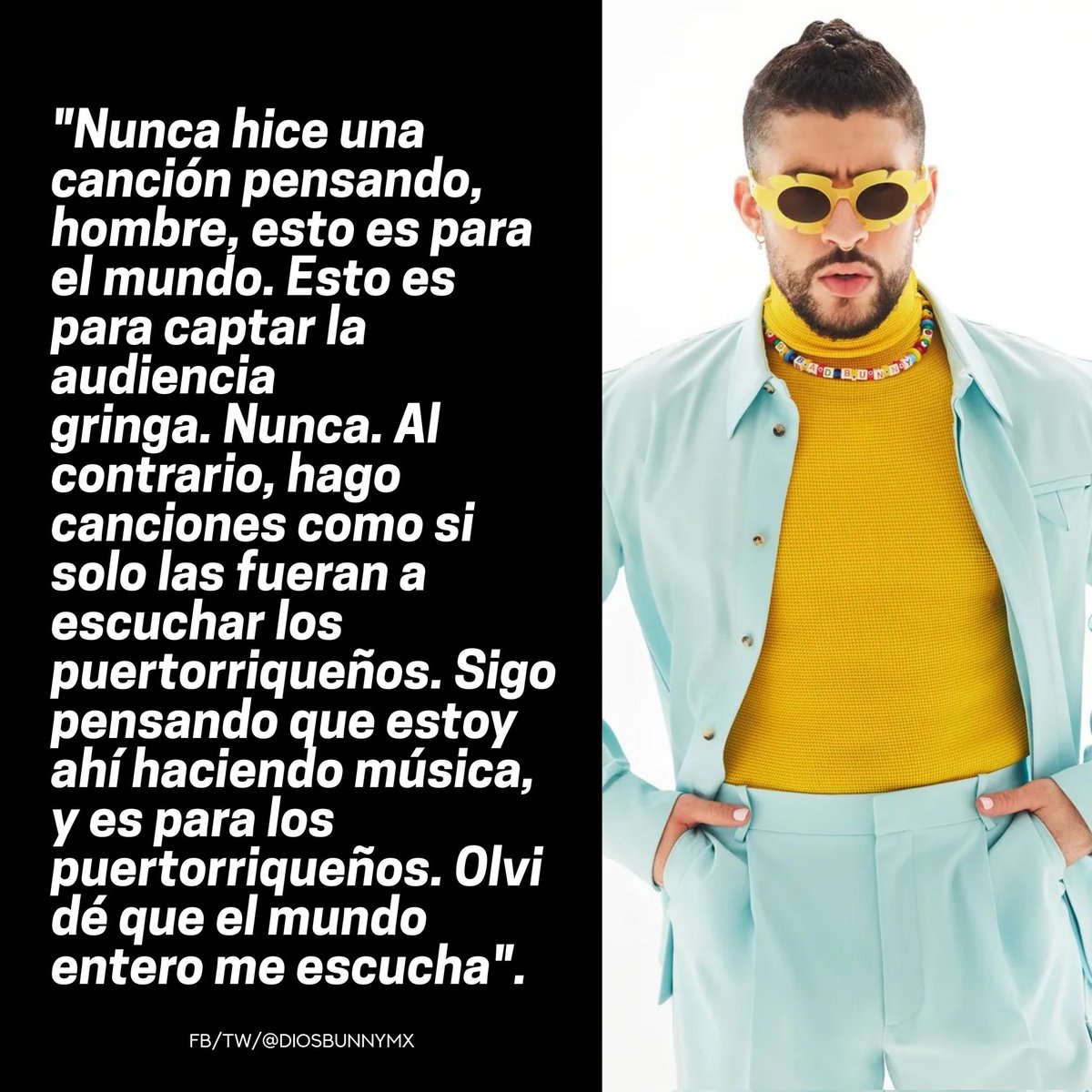 benitonewsmx's tweet image. – Bad Bunny para GQ Magazine.