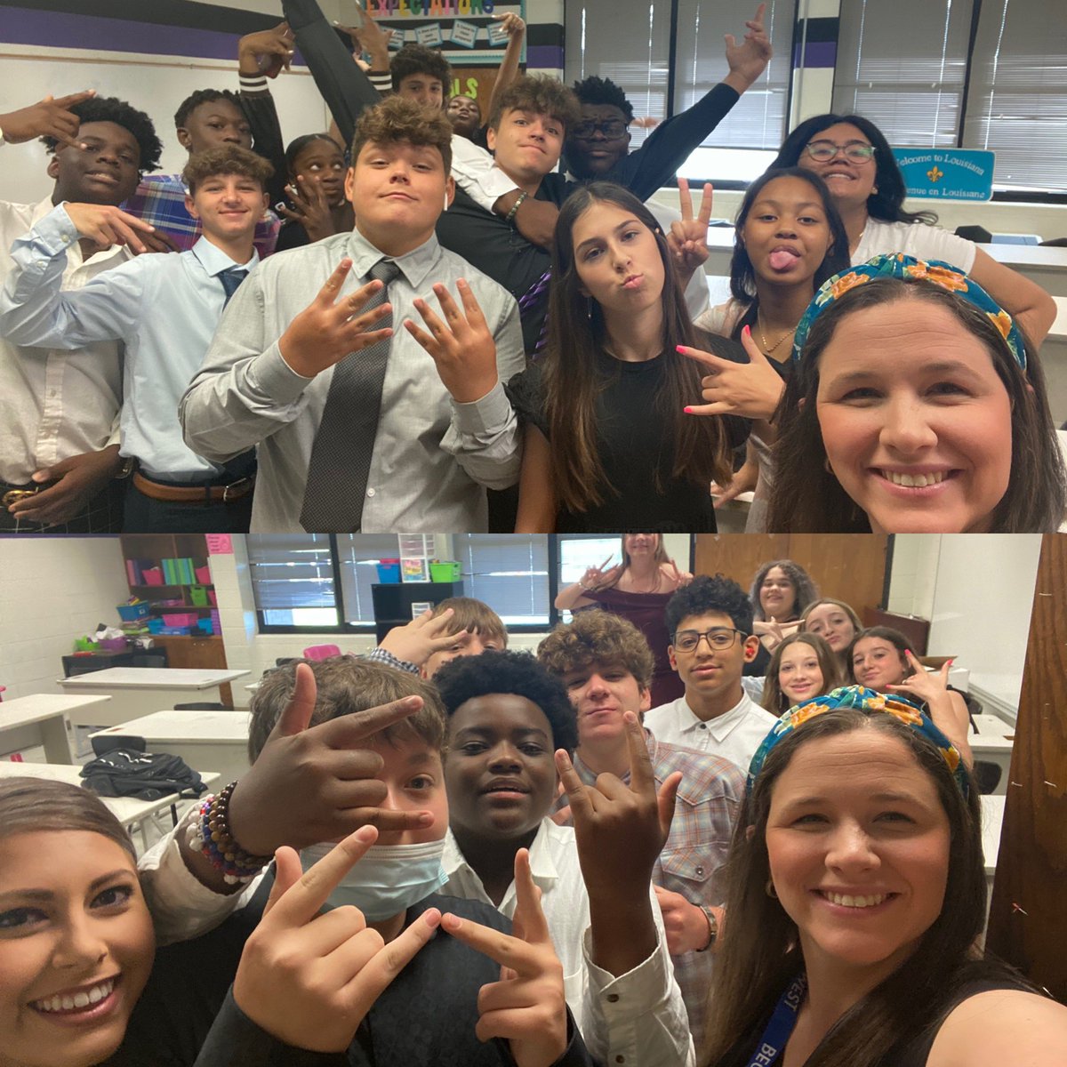 Mrs_C_MSA's tweet photo. Gonna miss these kids!!! Happy crossover day 8th graders! So proud of how far you’ve all come. #becauseweareWEST @msa_w https://t.co/CWngAn0Uav