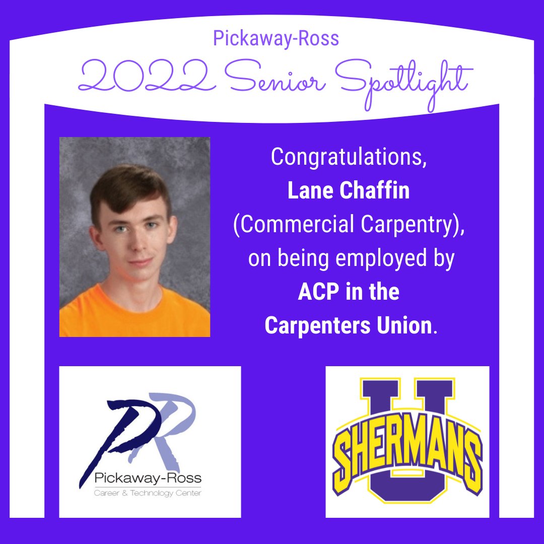 PickawayRossCTC's tweet photo. Our Seniors may be finished but we aren't finished highlighting them or their plans after school!

Congratulations to our students who are already working or committed to work in their field!

#PRCTCProud #CareerTechWorks #CareerTechOhio #CTEWorks https://t.co/WPbpwzeXDI