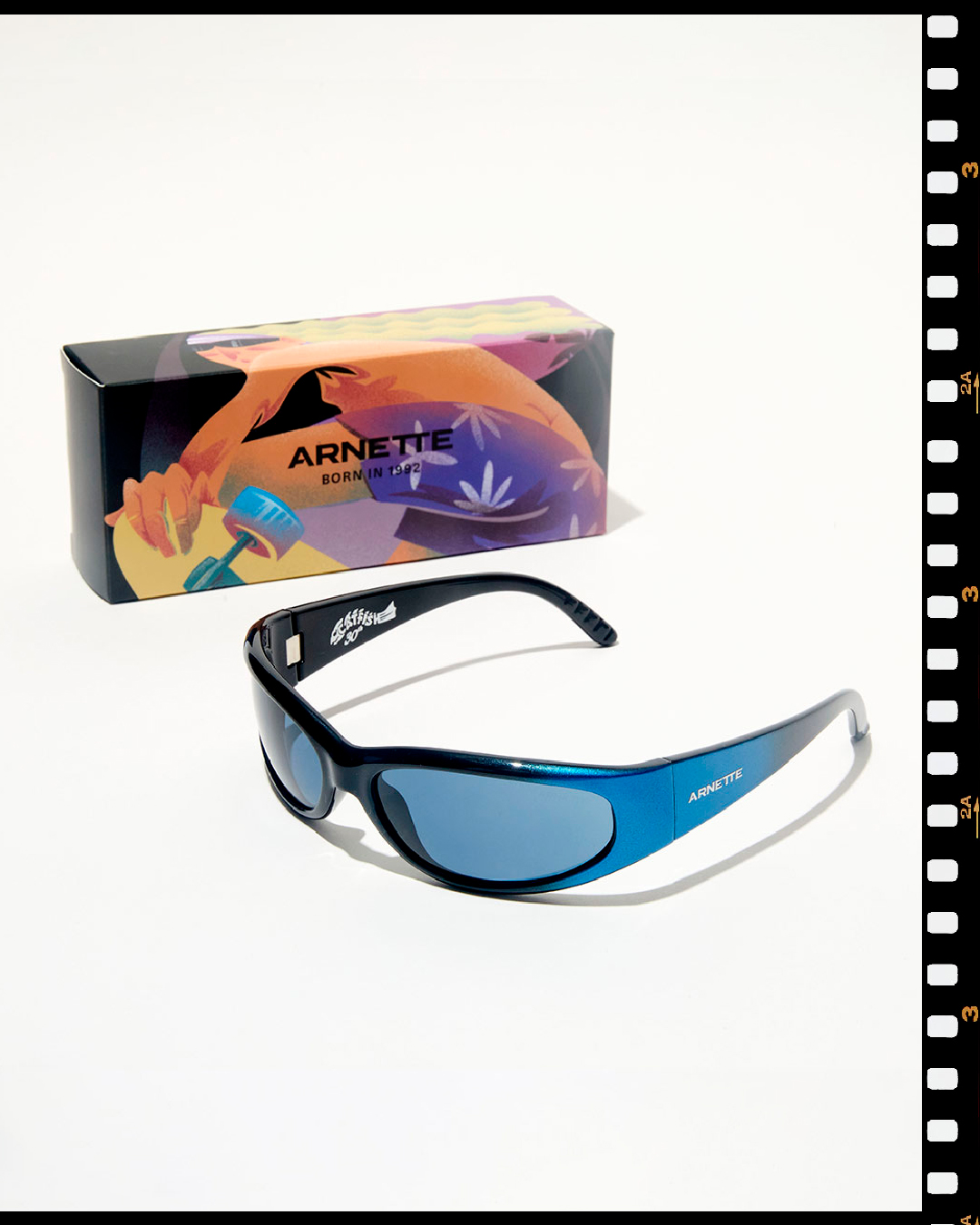 90s ARNETTE CATFISH アーネット 吾郎さん専用！ CATFISH X GIRL SKATEBOARDS Sunglasses in Green Mirror Green