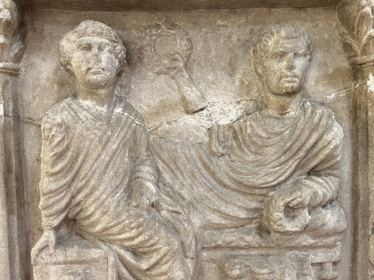 Funerary stele of Tiberius Claudius Saturninus.A veteran duplicarius (NCO).He died aged 64,serving in the army for 32 years.Dedicated by his wife and children.
(Museum info)
Tomis(Constanța)
C1st AD
📷May
National Museum of Romania,Bucharest
 #EpigraphyTuesday #Roman #Archaeology