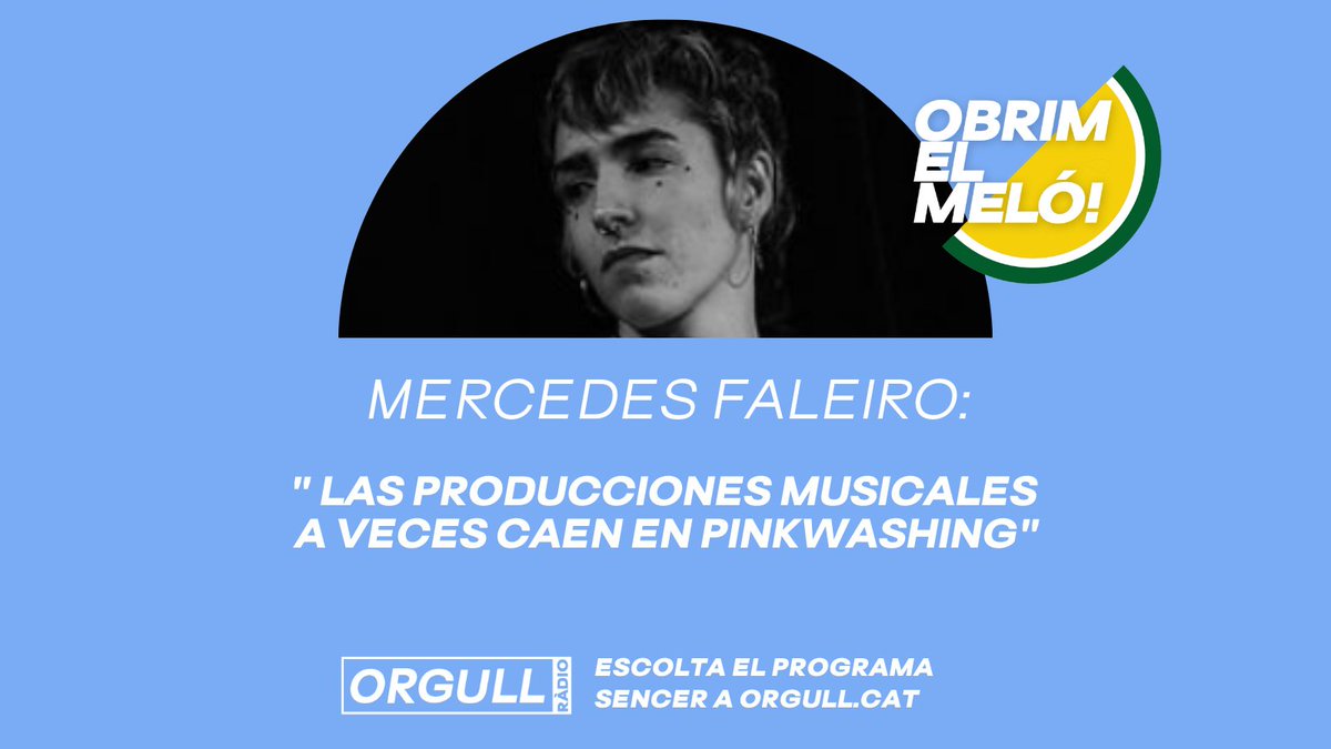 "Las grandes producciones musicales se apropian de las luchas de colectivos más oprimidos"

🎸 Mer Faleiro és baixista, compositora i productora musical i em l'últim programa vam xerrar sobre música en clau #transfeminista

➡️ Recupera el programa sencer a orgull.cat/lultim-obrim-e…