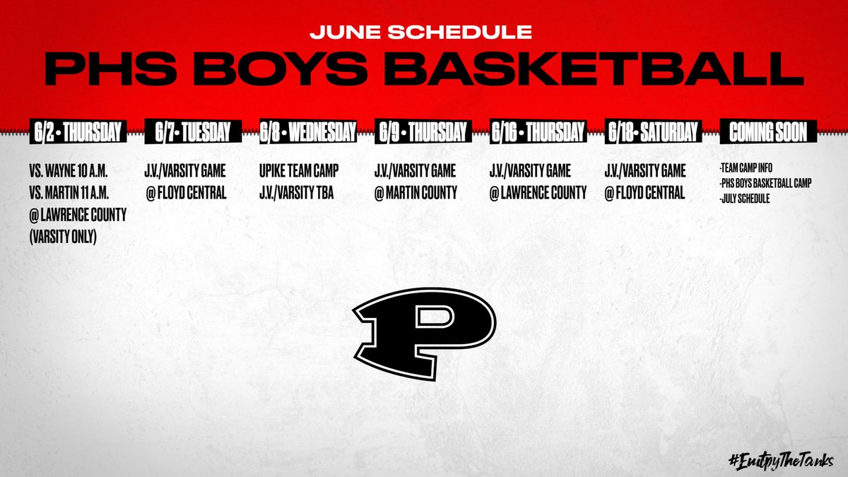 Summer schedule for June! Updates coming soon!! #emptythetanks