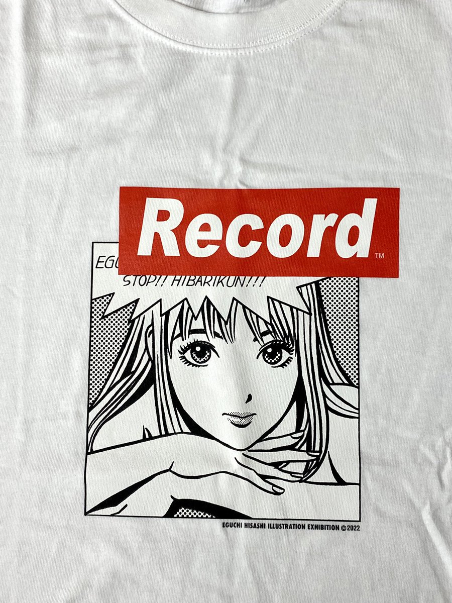 大阪『RECORD展』で販売する新しいTシャツのサンプル出来てきたー!いい出来だ!白ボディのも、他の2色と同じように、生地に白の下地を刷った上で画像を二度刷りしてるから、キレイな仕上がり。手間かかってるんすよ。
手にしたら必ず欲しくなると思う。大阪の皆さん期待しててくださいね! 