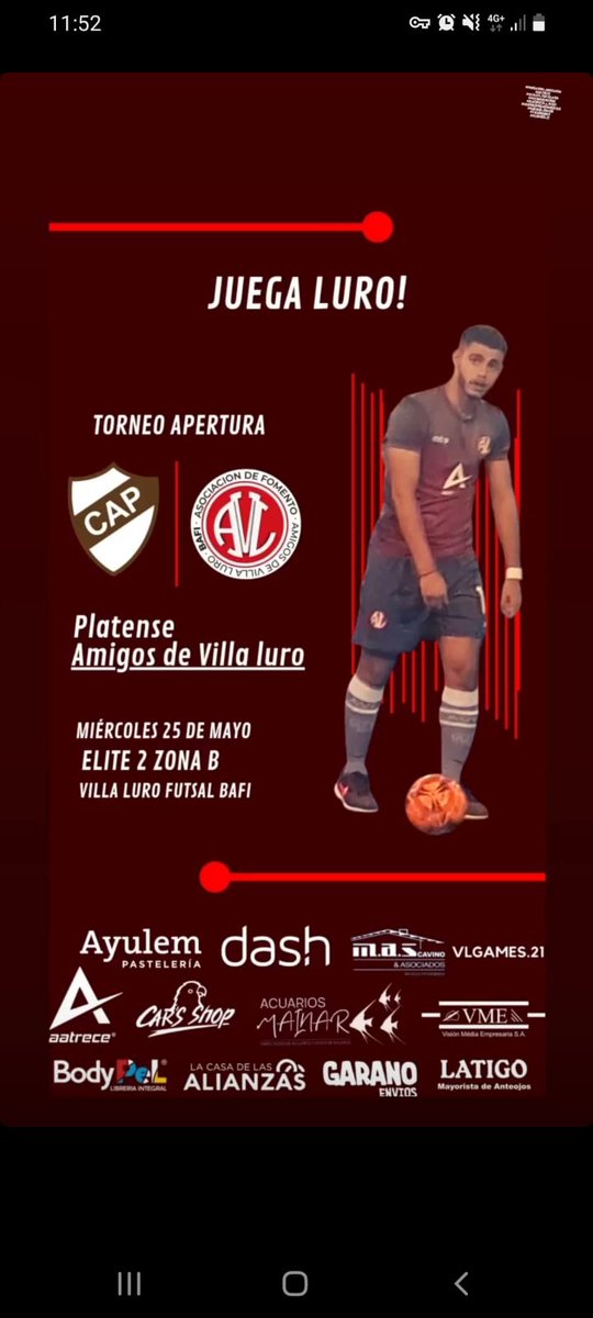 LuroBafi's tweet photo. Nos ponemos al día enfrentando al Club Platense en condición de visitante.
#SiempreLuro🇱🇻❤ https://t.co/KxBo5F6NY5