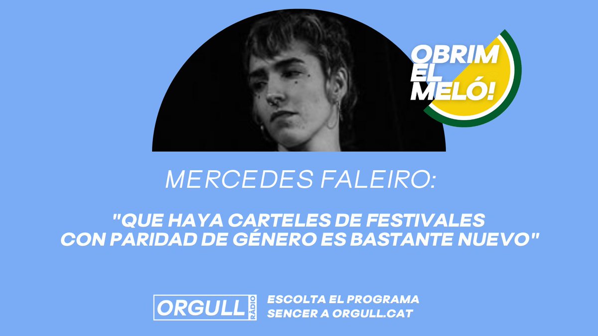 "Ha habido una ola de grupos no mixtos de rock/punk que denuncian la invisibilización de las mujeres/personas queer músicos"

🎸 Mercedes Faleiro és baixista, compositora i productora musical i va venir a #ObrimElMeló a <a href="/OrgullRadio/">ORGULL.cat</a> 

➡️ orgull.cat/lultim-obrim-e…