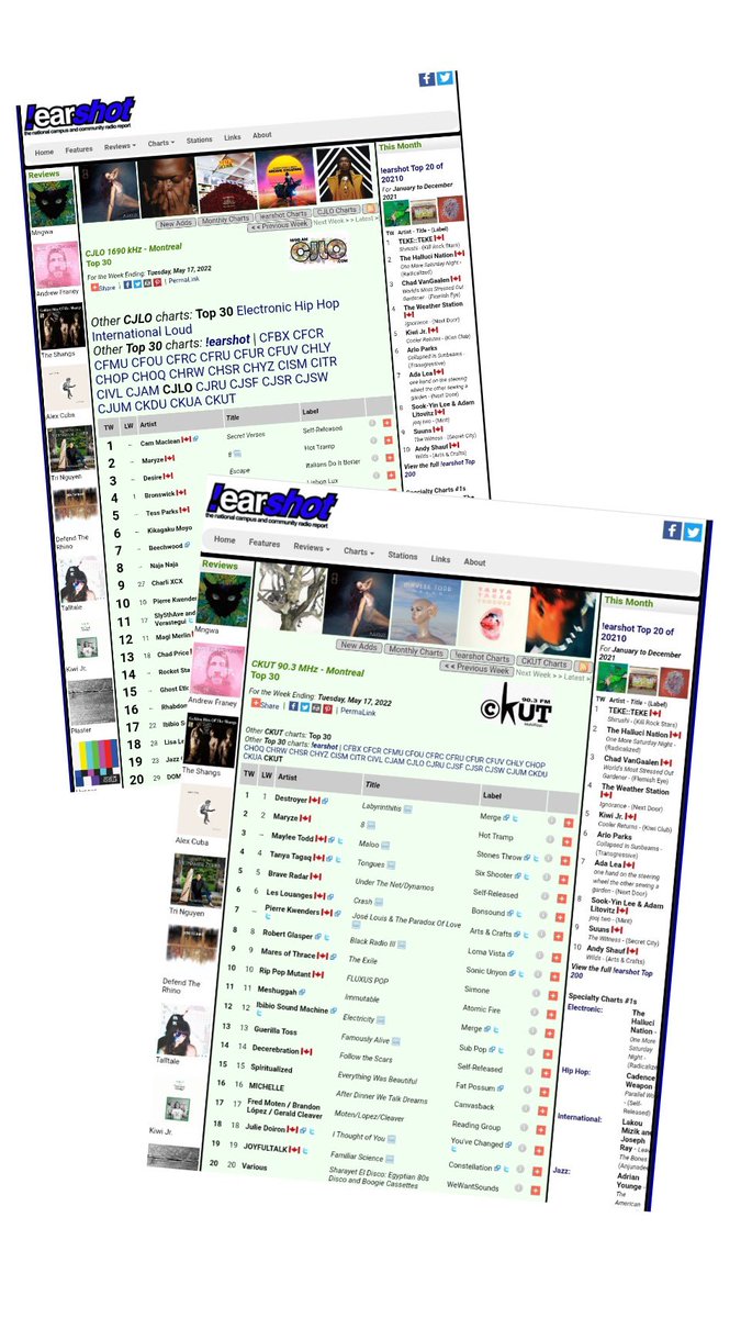 Album is #2 on <a href="/CJLO1690AM/">CJLO 1690AM</a> &amp; <a href="/ckut/">CKUT</a> radio charts woo merci Montréal🖤 <a href="/h0ttramp/">Hot Tramp</a> made a cute graphic hehe