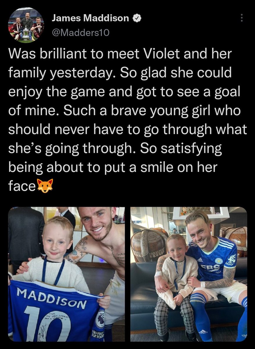 beckytLCFC's tweet photo. 'Maddison has got to stop with his antics of he wants to get into the England squad'
His actual antics: https://t.co/59ti0r1vQz