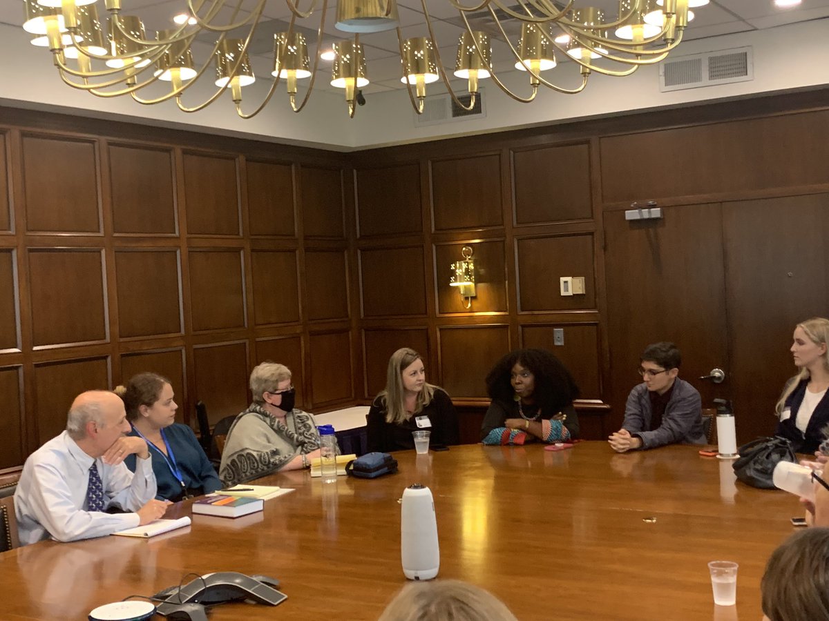 josettesaxton's tweet photo. Oh, what great discussions. Texas Mental Health Policy Fellows are in D.C. this week meeting with experts in the federal policy trenches to learn - and to inform. Fellows Today, Leaders Tomorrow. @HoggFoundation @putkids1st @BrookingsInst https://t.co/omaP2Pc2Jn
