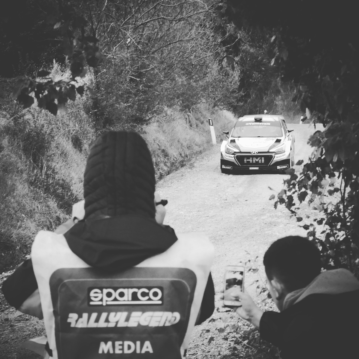 The #paparazzi lurk everywhere. #rallylegend #rallysanmarino #wrc #drift