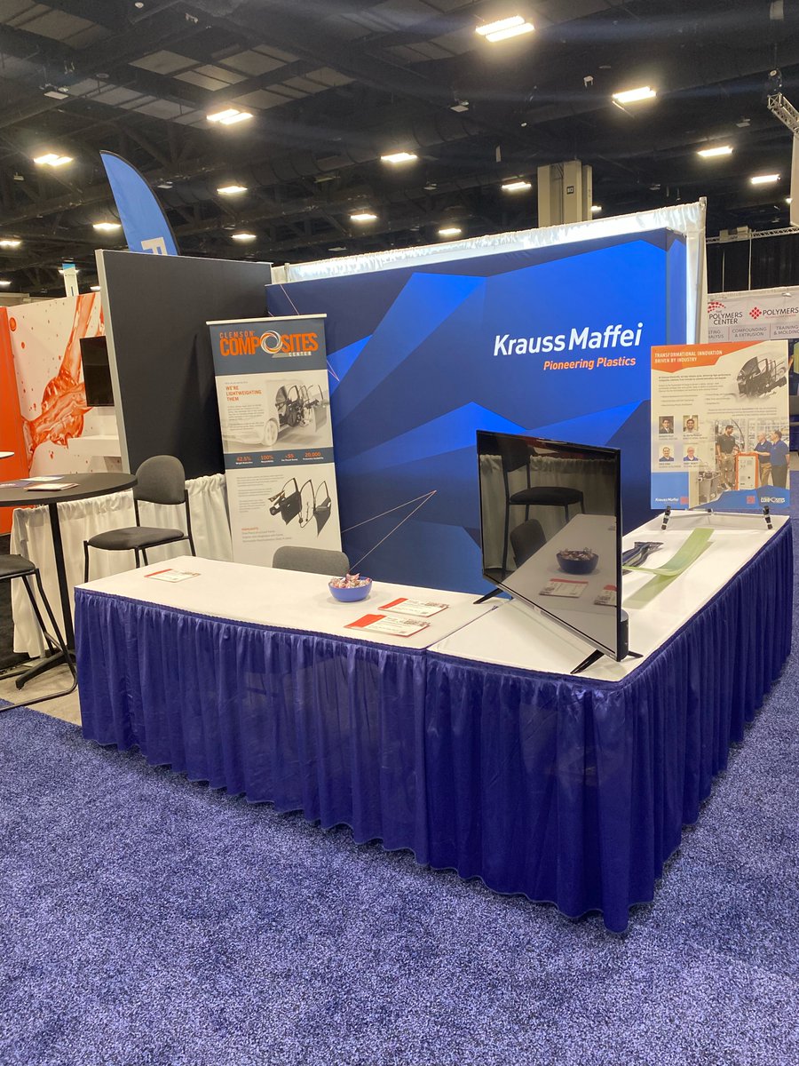 ClemsonCompCtr's tweet photo. @ClemsonCompCtr is at #SAMPE2022 in Charlotte, NC, this week! If you are here, please stop by our booth (M 42), and learn more about our capabilities. We look forward to connecting with you! @SAMPE @ClemsonUniv @ClemsonResearch @ClemsonCECAS @CU_ICAR https://t.co/rSZeqfDtc8