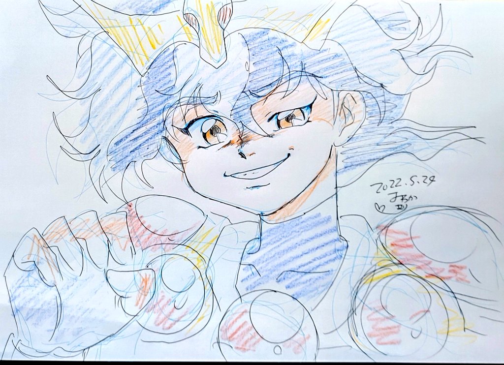 ゲス顔…ググッてから描いてみましたが、思ってた以上にゲスかった💦放送禁止かも💦
炎部くん、ごめん💦😭💦
そしてファンの人すみません💦 https://t.co/MZyfCLMEcw