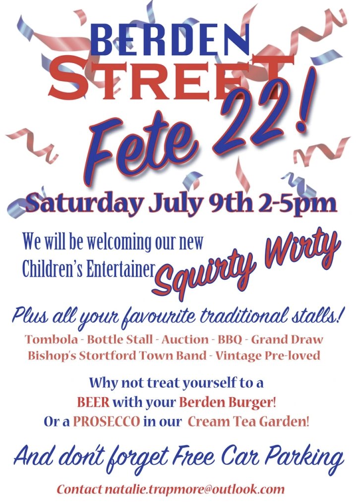 BerdenFete's tweet photo. Do be sure to note down our July 2022 Berden Fete date in your dairy! 🥳 https://t.co/b0ByNn1ofo