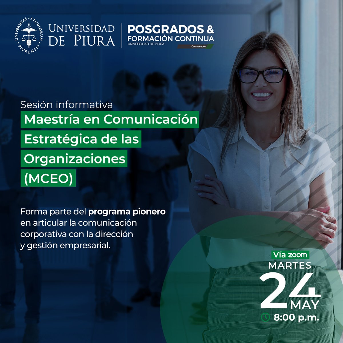 HOY | Participa en la sesión informativa online de nuestra Maestría en Comunicación Estratégica de la Universidad de Piura.
🔗 Inscríbete aquí: bit.ly/3w3Gl8D
📆 Martes: 24 de mayo
🕗Inicio: 8:00 p.m.

#MceoUDEP #ComCorporativaUDEP #Dircom #maestría #comunicacion