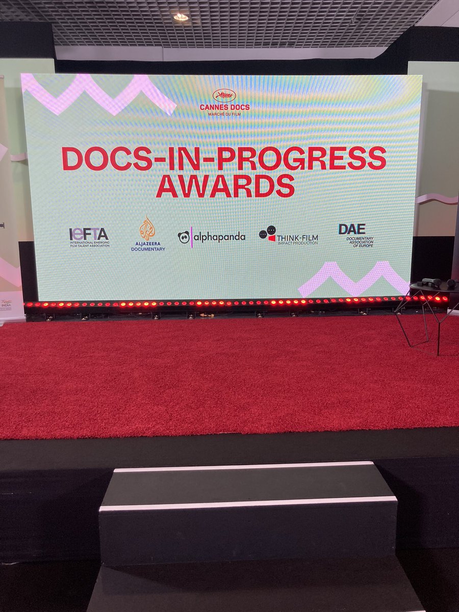 FilmMktg's tweet photo. About to start - #CannesDoc Awards for the work-in-progress #documentary projects showcased at @mdf_cannes . We’re the proud partner of this event. #Cannes2022 #FilmMktg https://t.co/m12JKO4RdM