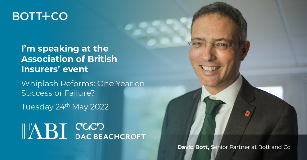 Today, <a href="/davebott/">David Bott</a> spoke at the #ABIWhiplash event about looking forward to future developments in personal injury <a href="/DACBeachcroft/">DAC Beachcroft</a> <a href="/MoJGovUK/">Ministry of Justice</a>