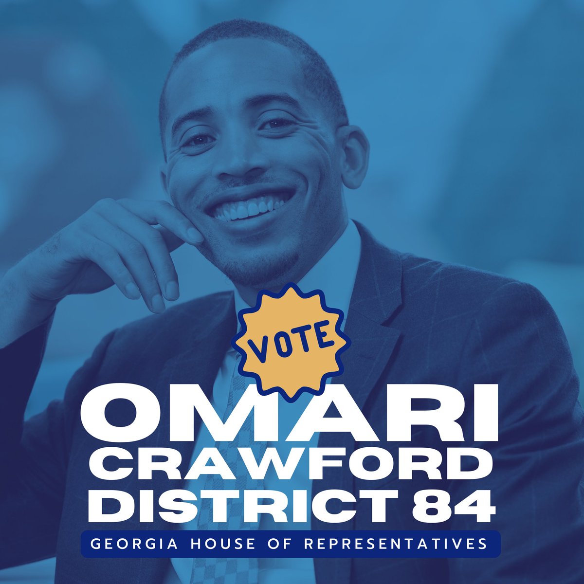 Election Day is here and it's your chance to elect DeKalb's own Omari Crawford to be our next State Representative for Georgia's 84th House District. @VoteForOmari #OmariFor84 #VoteForOmari #RunWithOmari #FromDeKalbForDeKalb #ElectionDay