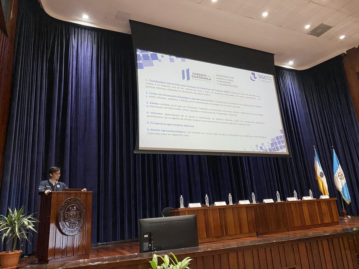 agmunozs's tweet photo. Guatemala launching its National Framework for Climate Services It means the country has internationally-recognized maturity as provider of state-of-the-art climate services for its citizens @climatesociety @columbiaclimate #ACToday have been supporting for 5 yr @WMO @insivumehgt https://t.co/sIUPezK6ms