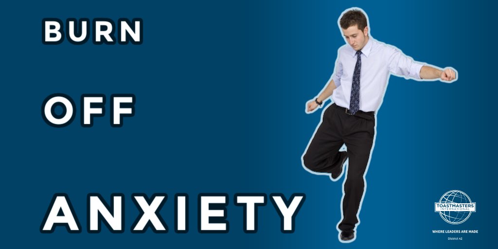 ToastmastersD42's tweet photo. #TOASTMASTERSTIPS
Burn Off Anxiety: Your body produces cortisol when you’re anxious or stressed, which limits your creativity and ability to process complex information. Be sure to burn off cortisol with exercise before any speaking engagement.
#WhereLeadersAreMade https://t.co/YslbJT3os3
