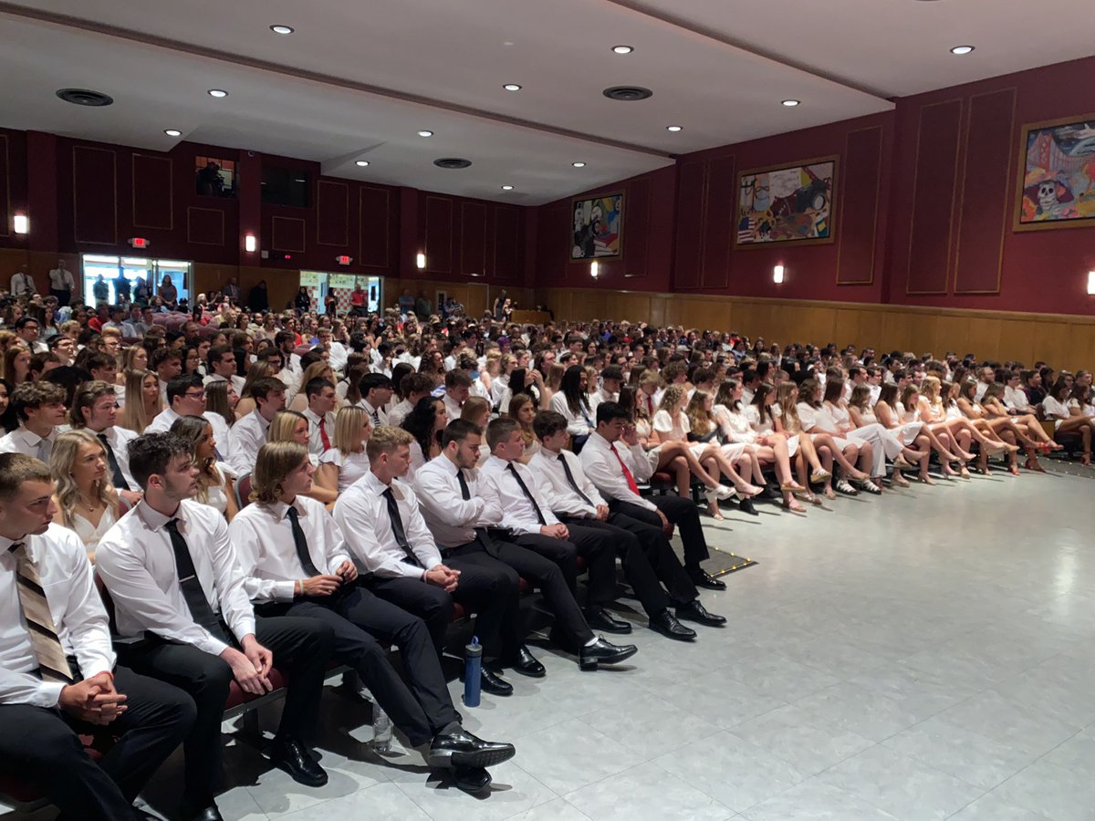 SchoolsTroy's tweet photo. Troy High School held its annual Farewell Assembly Tuesday morning, followed by graduation marching practice. 

Graduation will be held at 10:30 am Saturday at Hobart Arena. Doors will open to the public at 9 am https://t.co/BMJxU2ehSP