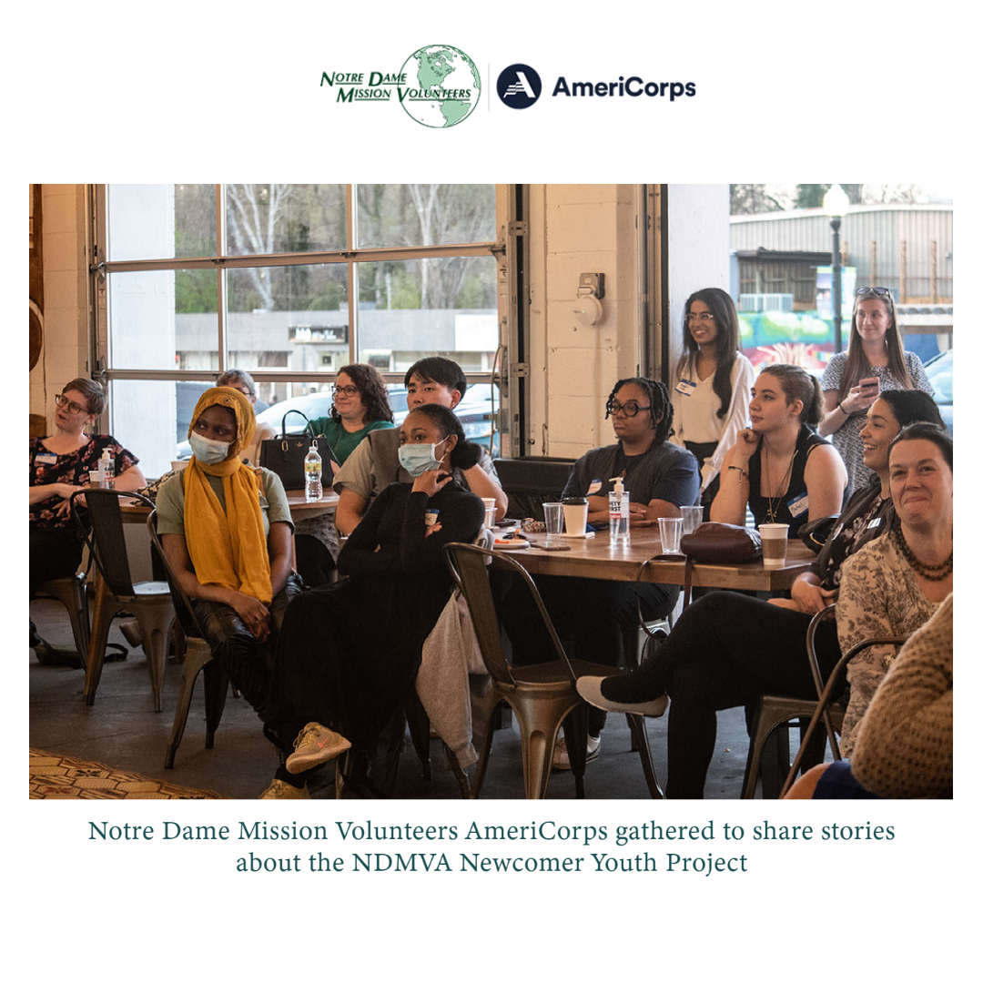 SNDdeNOhio's tweet photo. Notre Dame AmeriCorps honored their various roots during AmeriCorps week, March 12 - 18. Read the story here: https://t.co/7grpy0K9Z9 #ndmva #notredameamericorps https://t.co/w5AtP8jQEz