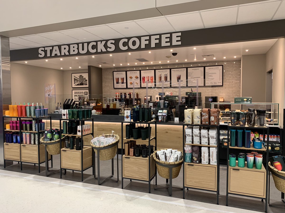 NicoleB0634's tweet photo. We were so excited to open our brand new Starbucks at T0634!!! The guests and team love it, come and check them out! 🤩🤑☕️ #634Remodel https://t.co/8W3DTzlDe2