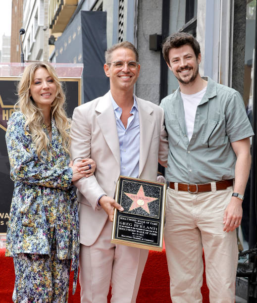 || #GrantGustin Update || Kaley Cuoco, Greg Berlanti, and Grant Gustin pose as Greg Berlanti is honored with a star on the Hollywood Walk of Fame on May 23, 2022 in Hollywood, California❤ #1