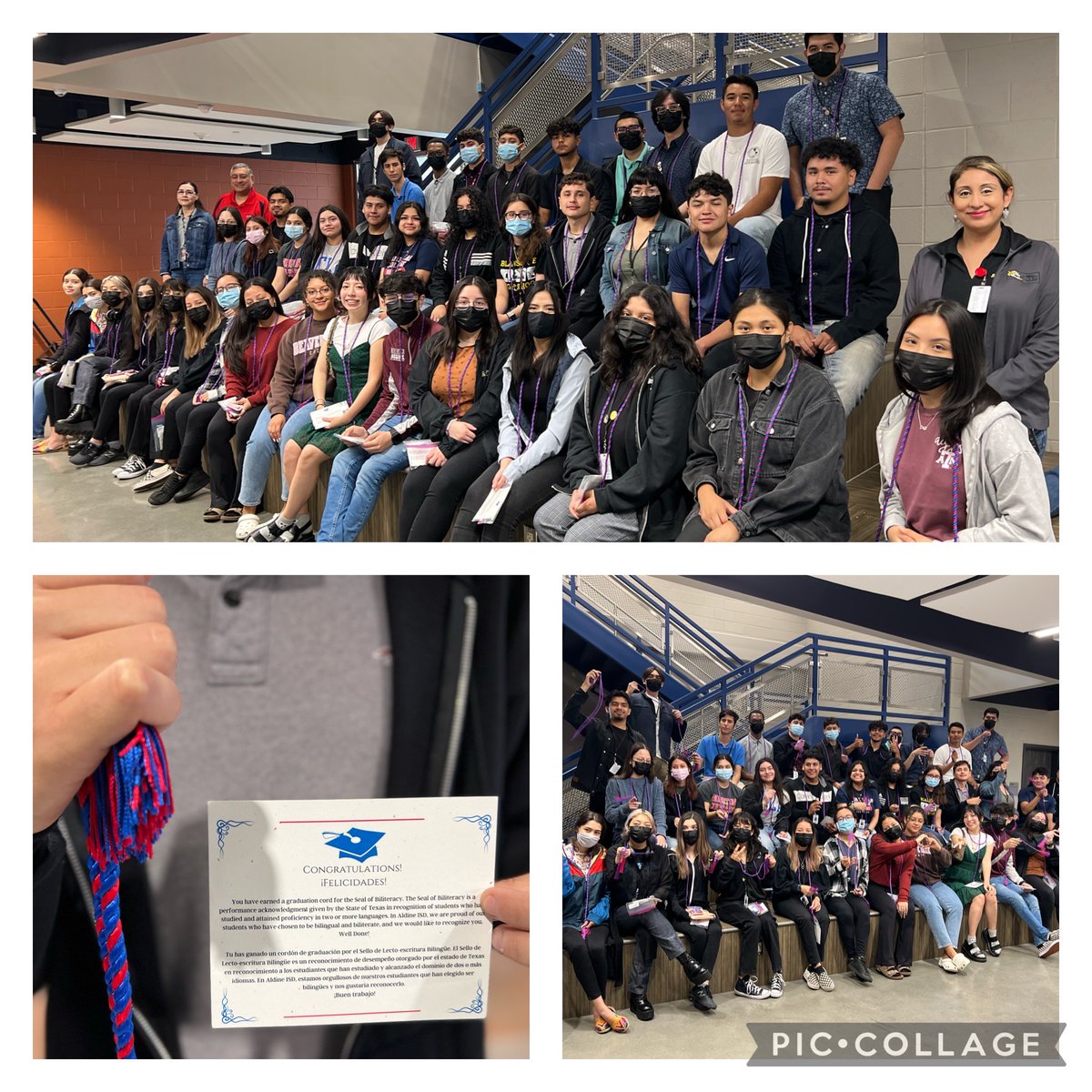 BlansonCTEHS's tweet photo. Congratulations/¡Felicidades! to these 40 students who have earned a graduation cord for the Seal of Biliteracy.

 #BlansonBold #BlansonGold  #MakeItMatterMakeItHappen @BenIbarraCTE @AldineISD @AldineCTE @CTEHS_Seniors @RomaGuerra2 @OOT_AldineISD  @XMRaldine https://t.co/hrlGq5LoSu