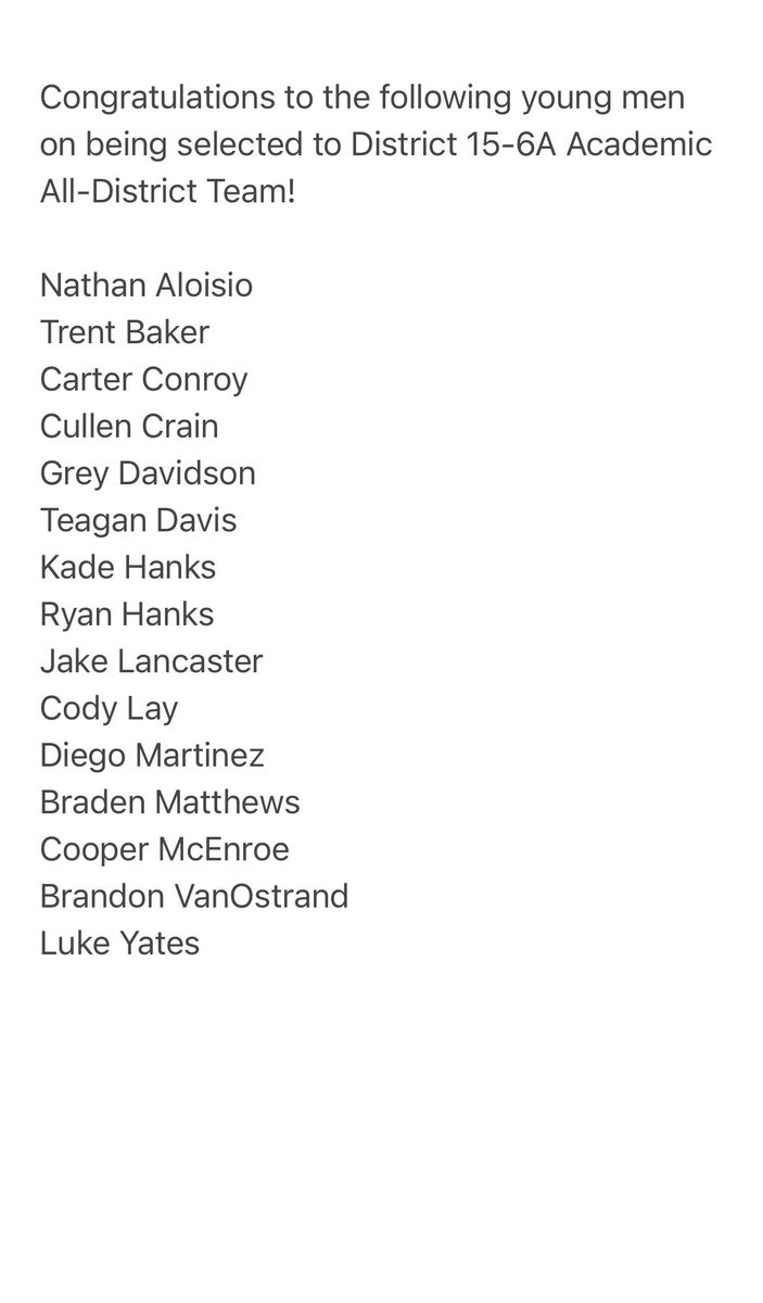 Your 2022 Academic All-District Team!

@CAIN_ATHLETICS 

#REIGNCAIN