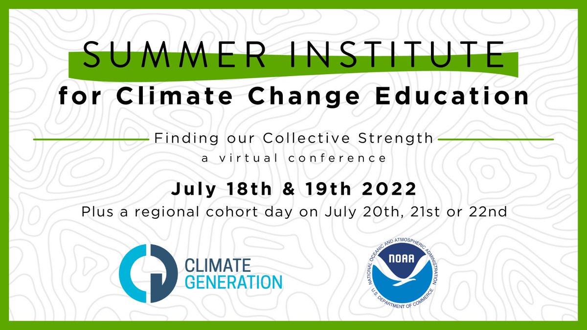 Excited to connect with 300+ educators about my work @ProjectDrawdown on #DrawdownStories at the virtual #SICCE22 with @climategenorg & @NOAAClimate this July! If you're an environmental educator (or want to be), sign up to get the tools to #TeachClimate. go.climategen.org/summerinstitute