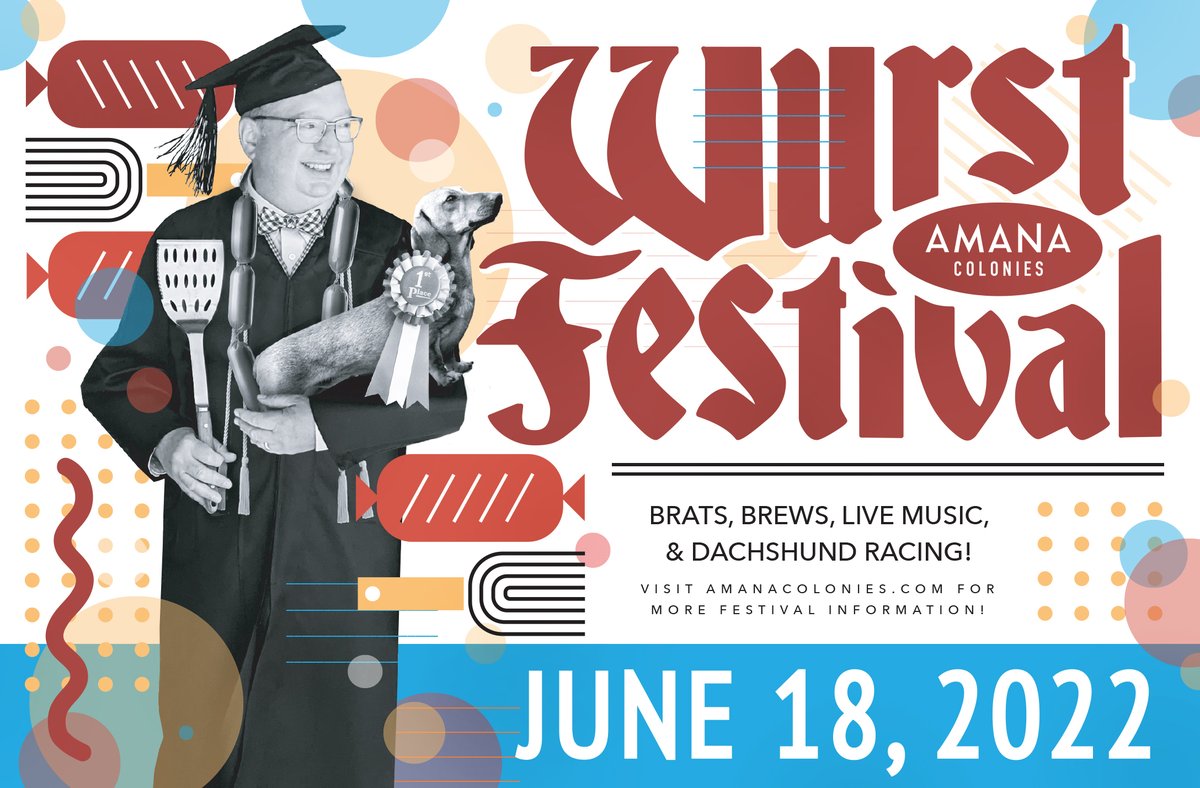 Get your tickets for Amana Colonies Wurst Festival on June 17th &amp; 18th. Have the Wurst weekend ever in a place like no other! tinyurl.com/yc2rz3rp 
.
#whileinamana #visitamanacolonies #ACWurstFestival