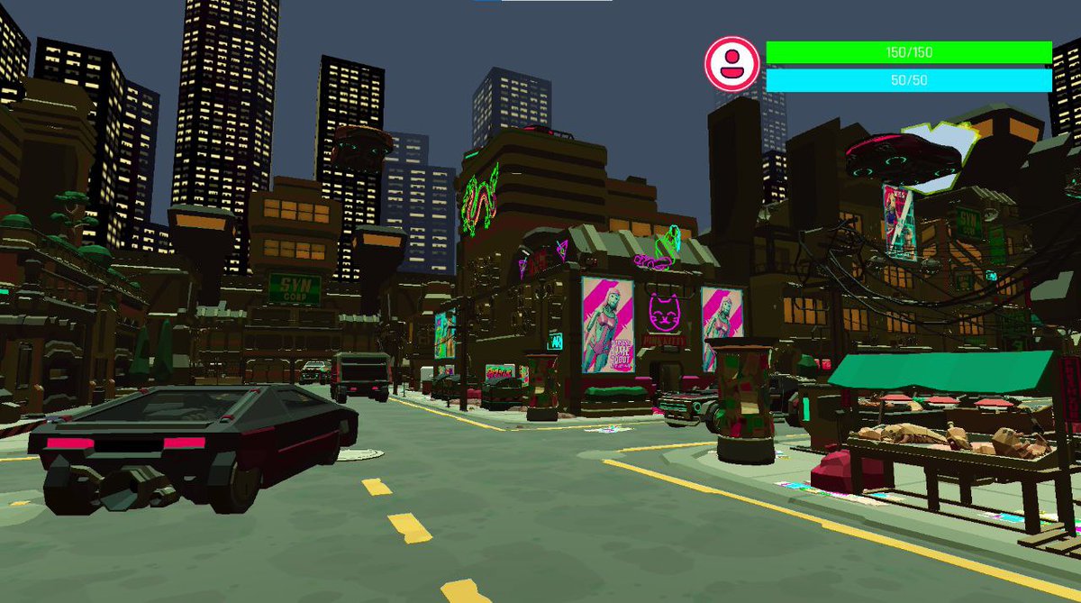 easygame_nft's tweet photo. 👾 How did the cyberpunk-themed location appear in Easy Game?

 A separate world with cheerful inhabitants who valued knowledge and embodied incredible ideas...
#easygame #nft #bnb #binance #metaverse https://t.co/sAY2j979DD