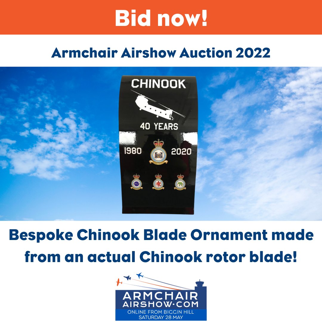 Aerobility's tweet photo. A true gem of an item, this Chinook blade ornament is designed and created by the Chinook engineering team at RAF Odiham. Find out more about and bid on this unique item here: https://t.co/Sy25oAmVrl
#AAS2022 #ArmchairAirshow #Chinook #auctionitem #charity #avgeek #chinook https://t.co/DHp1haKCyF