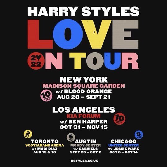 🌈HARRY STYLES LOVE ON TOUR 2022 TICKET GIVEAWAY🌈

One lucky person will win TWO FREE TICKETS to go see Harry!! 

-pls like/rt
-pls follow me @faithharrylove &amp; <a href="/akaAced/">akaAced</a> 
-pls tag a friend &amp; reply w/ which show u would want to go to!!

INTERNATIONAL &amp; ENDS 6/11!