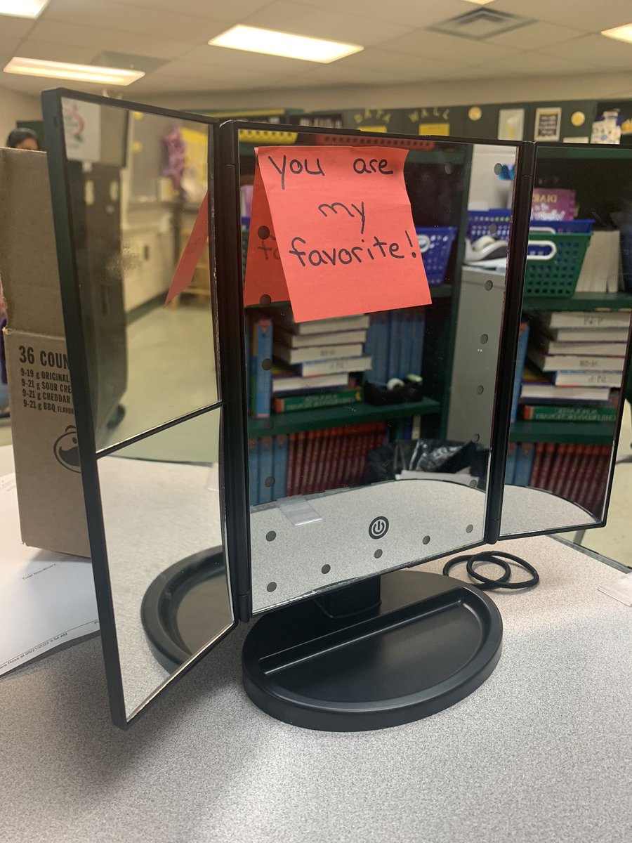 Andrea Ramirez (@ramirezmnes) on Twitter photo My class this year has insistently asked me who my favorite student is. So, I couldn’t resist borrowing this idea from TikTok. After each student saw their reflection I told them why they were my favorite. The hugs and tears of love from the students made my day. <a href="/MNEStheBest/">Minnieville Elementary</a> My class this year has insistently asked me who my favorite student is. So, I couldn’t resist borrowing this idea from TikTok. After each student saw their reflection I told them why they were my favorite. The hugs and tears of love from the students made my day. <a href="/MNEStheBest/">Minnieville Elementary</a>