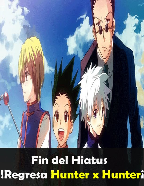 Seitanhh's tweet photo. Yoshihiro Togashi el autor de Hunter x Hunter a través de twitter ha anunciado que esta trabajando ya en nuevos capítulos del manga. https://t.co/KGQW0t0E5X