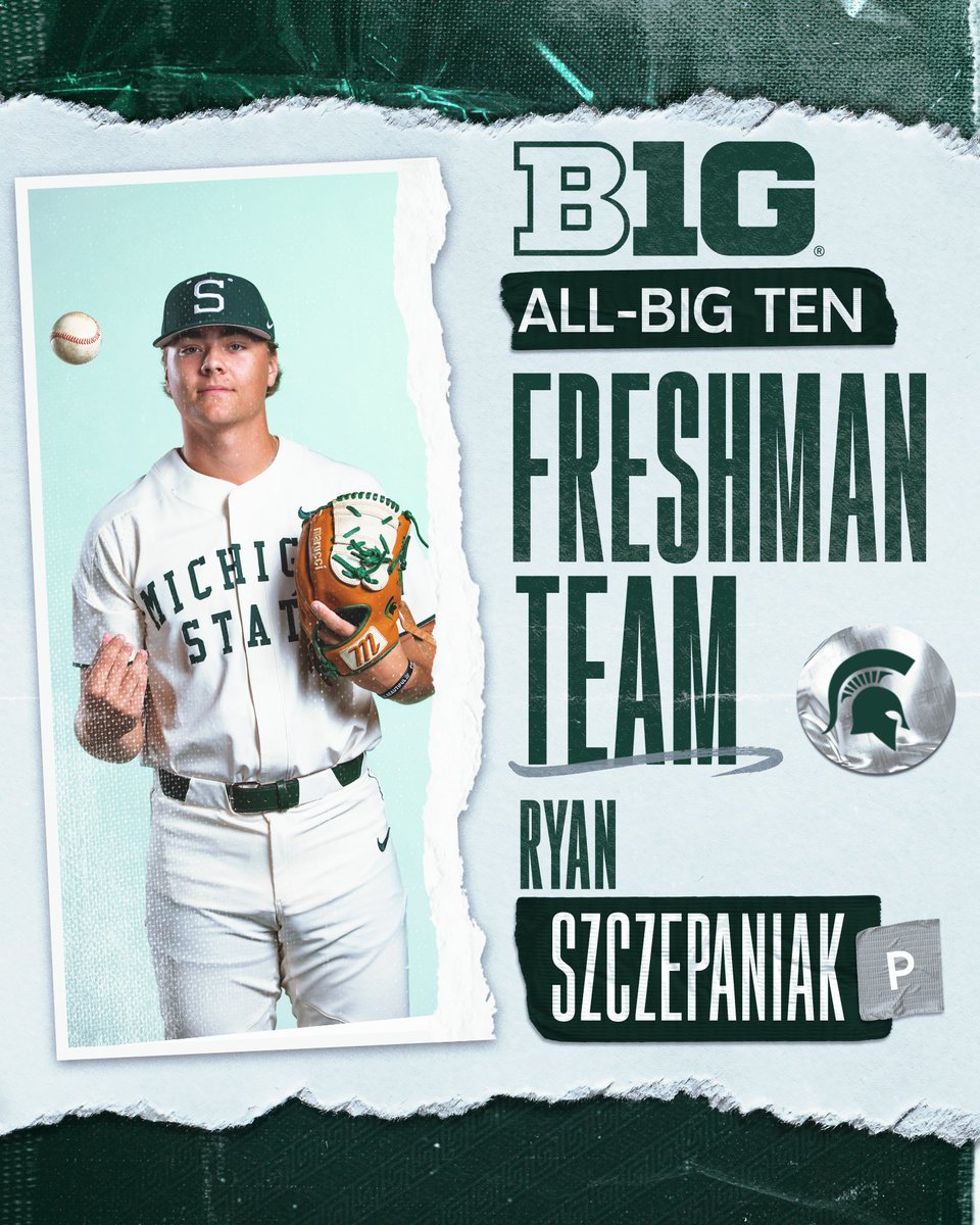 Michigan State Baseball (@msubaseball) on Twitter photo Congrats to our All-B1G honorees:
Kyle Bischoff - 3rd Team
Mitch Jebb - 3rd Team
Bryan Broecker - All-Freshman Team
Ryan Szczepaniak - All-Freshman Team
📰: msuspartans.co/BSB22AllB1GAwa…
#GoGreen | #REACH | <a href="/bischoff_k/">Kyle Bischoff</a> | <a href="/jebb_mitch/">Mitch Jebb</a> | <a href="/BryanBroecker/">Bryan Broecker</a> | <a href="/SzczepaniakRyan/">Ryan Szczepaniak</a> Congrats to our All-B1G honorees:
Kyle Bischoff - 3rd Team
Mitch Jebb - 3rd Team
Bryan Broecker - All-Freshman Team
Ryan Szczepaniak - All-Freshman Team
📰: msuspartans.co/BSB22AllB1GAwa…
#GoGreen | #REACH | <a href="/bischoff_k/">Kyle Bischoff</a> | <a href="/jebb_mitch/">Mitch Jebb</a> | <a href="/BryanBroecker/">Bryan Broecker</a> | <a href="/SzczepaniakRyan/">Ryan Szczepaniak</a>
