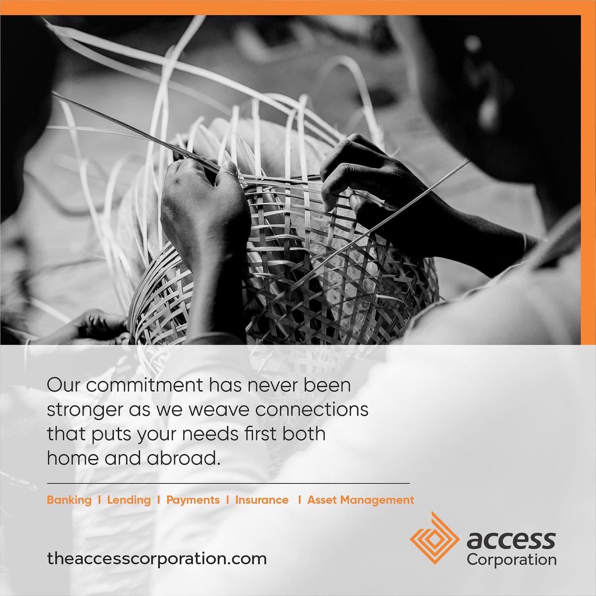 theaccesscorp's tweet photo. Creating and connecting people with opportunities that puts their needs first both at home and abroad.
@theaccesscorp, where the world connects.
#TheAccessCorp
#MoreThanBanking
#DigitalInnovation
#WhereTheWorldConnects
#DevelopingSocieties https://t.co/1gtOcojzVc