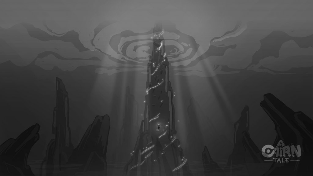 a_cairn_tale's tweet photo. Climbing out of the darkness ๐ค
#indiegame #IndieGameDev #gaming #indiegamestudio #acairntale #conceptart #leveldesign #clouds #dark #rocks #mountains #light https://t.co/UAbGWcLU4v